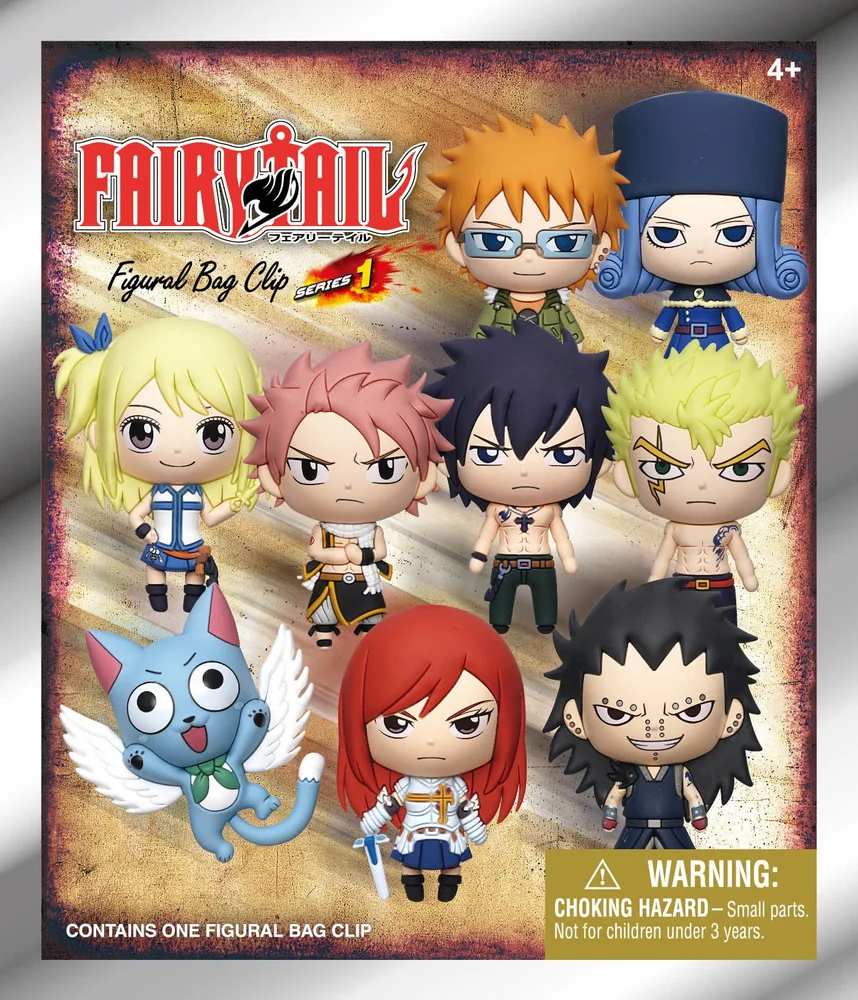 FAIRY TAIL - 3D Foam Bag Clip Series 1 Blind Bag - 1 Unidade Aleatória